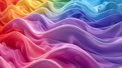 Obraz premium Vibrant Abstract Pastel Color Waves wallpaper
