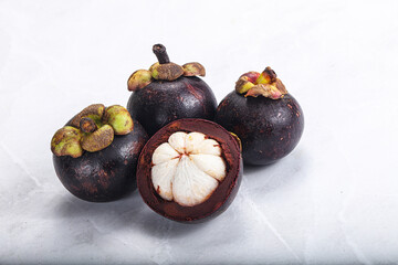 Sweet ripe juicy tropical Mangosteen