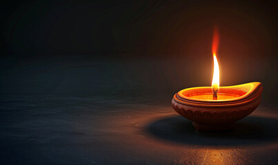 illustation of Diwali festival of lights tradition Diya oil lamps against dark background
A traditional Indian art of decorating the entrance to a house. Diwali festival holiday design. 
