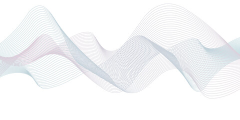 Abstract wave blend waves lines and technology background. Digital geometric transparent flowing smooth carve lines wave pattern background.	
