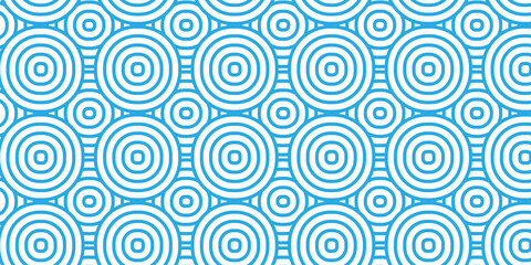 Overlapping Pattern Minimal diamond geometric waves spiral and abstract circle wave line. blue color seamless tile stripe geometric create retro square line backdrop pattern background.