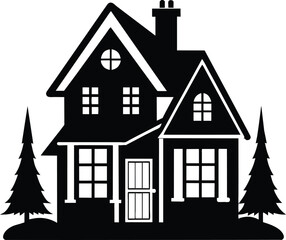 house silhouette vector design Clean and Elegant