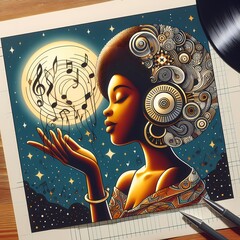 In the cosmic melody of life, women embrace the harmony of art and music, weaving their unique rhythms into the universe's symphony.
