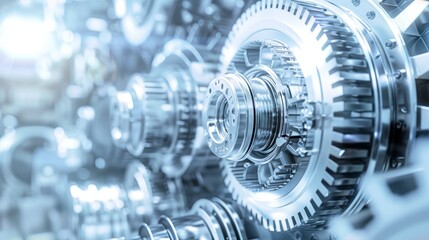 A close up of a large gear with many smaller gears inside of it. Concept of complexity and precision, as the gears are intricately designed and interlocked. Scene is one of engineering