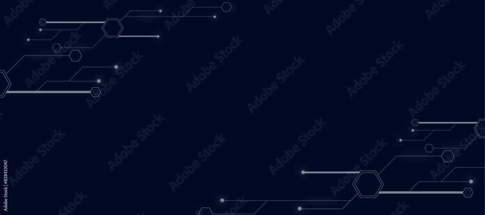 Poster Vectors Digital technology and science background. Modern technology circuit board texture background design.
