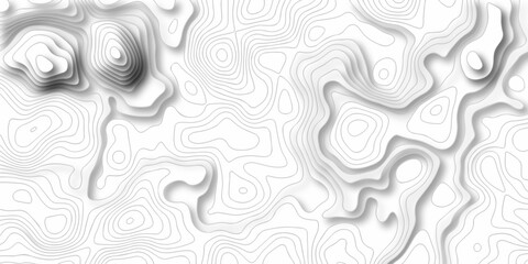 Lines Topographic contour lines map seamless pattern. Geographic mountain relief. Abstract lines...