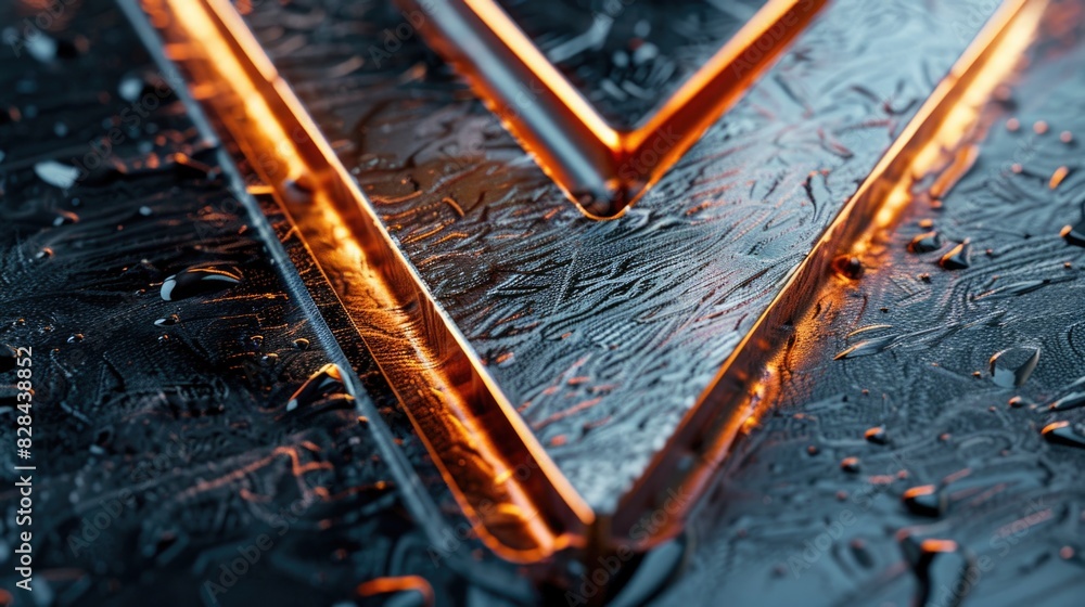 Poster close up of a metal object engulfed in flames. suitable for industrial and fire safety concepts