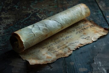 A piece of paper on a wooden table, suitable for office or education concepts