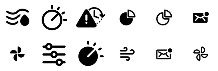 A Collection Of Iot Vector Symbols Apps, Websites Ui Designs Suitable For Control,Setting,Knob,Modification,Adjust Vector Icon Set Linear Pictogram Pack