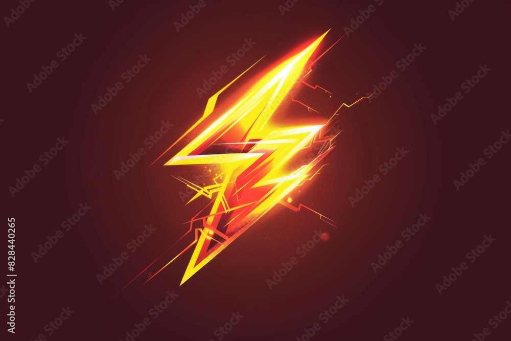 Poster powerful lightning bolt striking against a dark sky. ideal for weather or power related concepts