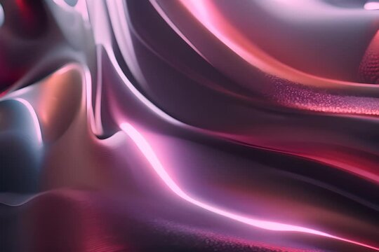 Liquid Metal 3d Shapes, Longing, Balance, Fluctuation Concept, Color Flowing and Variability Shape, Generative AI Illustration