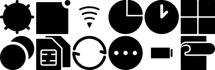 Mega Set Of Vector General Ui Elements Solid Vector Symbols Apps, Websites Ui Designs Suitable For Data,Theme,Network,Connection Infographic Simple Vector Illustration Logo