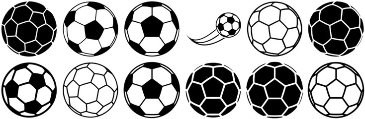 Set Of Linear Ball Icons Collection Isolated Silhouette Solid Icons Including Ball,Soccer,Football,Game,Play Solid Icon Collection. Vector Illustration