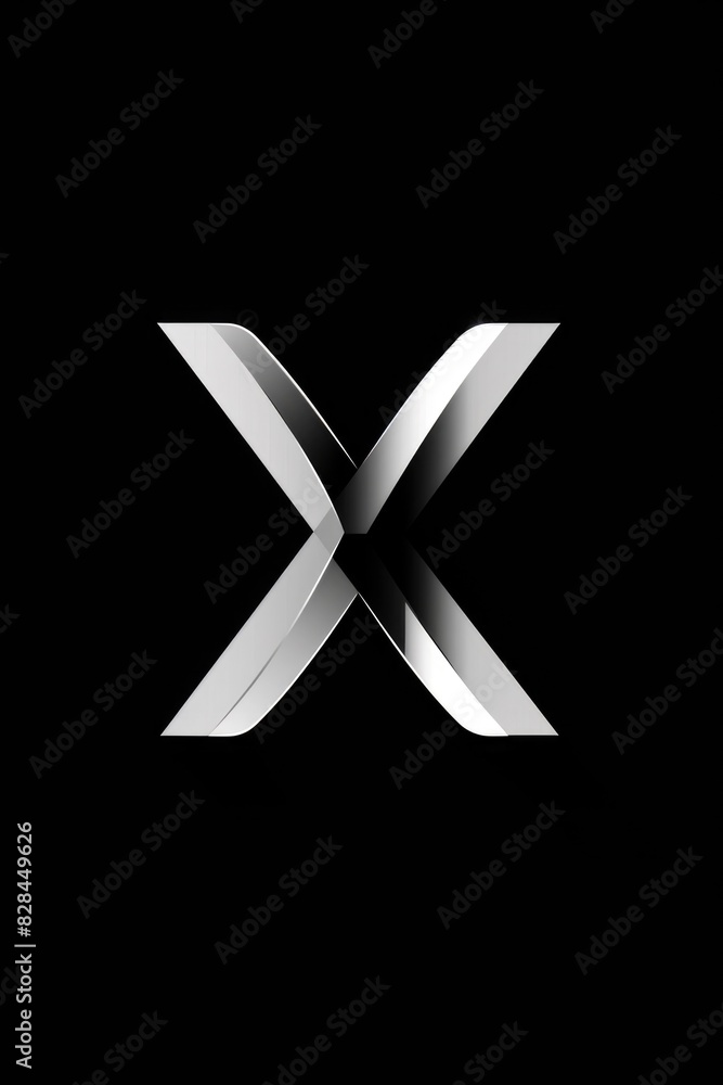 Aufkleber A pair of large scissors on a dark black background. Suitable for various design projects