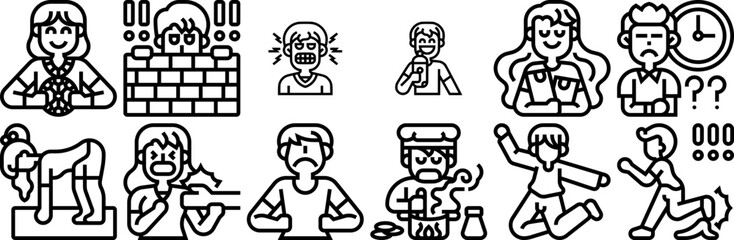 A Collection Of Actions Line Icons Web Header Banner Design Containing Fitness,Exercise,Workout,Food,Kitchen Vector Illustration Linear Pictogram Pack