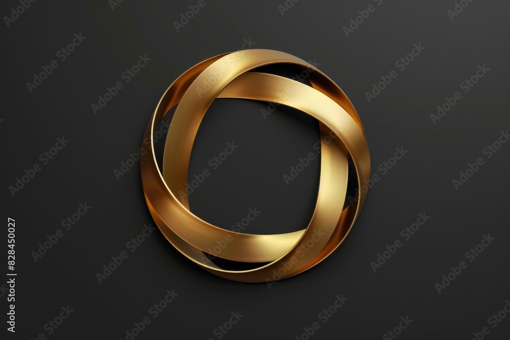 Poster a shiny golden letter o on a dark black background. perfect for adding a touch of elegance to design