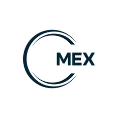 Obraz premium MEX logo. M E X design. White MEX letter. MEX, M E X letter logo design. M E X letter logo design in FIVE, FOUR, THREE, style. letter logo set in one artboard. M E X letter logo vector design.