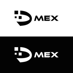MEX logo. M E X design. White MEX letter. MEX, M E X letter logo design. M E X letter logo design in FIVE, FOUR, THREE, style. letter logo set in one artboard. M E X letter logo vector design.