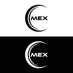 MEX logo. M E X design. White MEX letter. MEX, M E X letter logo design. M E X letter logo design in FIVE, FOUR, THREE, style. letter logo set in one artboard. M E X letter logo vector design.