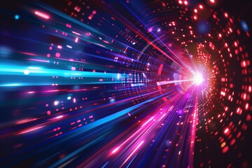 Obraz premium 5G or 6G dot line mobile technology. Wireless data network and connection technology concept. high-speed futuristic background. vector design. 
