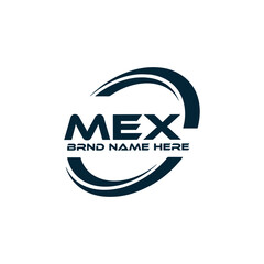 MEX logo. M E X design. White MEX letter. MEX, M E X letter logo design. M E X letter logo design in FIVE, FOUR, THREE, style. letter logo set in one artboard. M E X letter logo vector design.