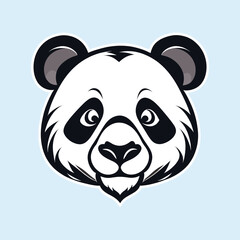 Simple and nice cute panda head tattoo