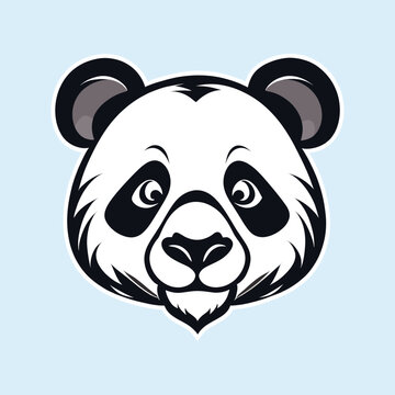 Simple and nice cute panda head tattoo