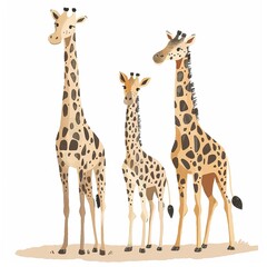 Obraz premium Giraffes Minimalist