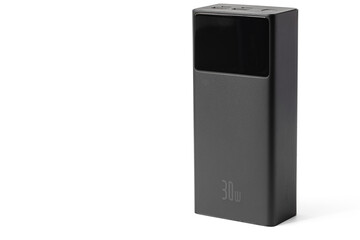 black power bank isolated