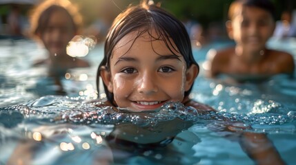 Woman and Man in Swimming Pool