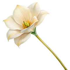 Obraz premium white flower Isolated on Clean White and transparent Background