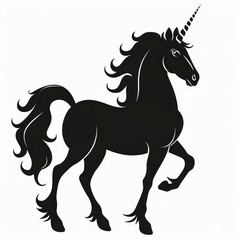 Obraz premium Whimsical Unicorn Silhouette for Fantasy Designs Generative AI