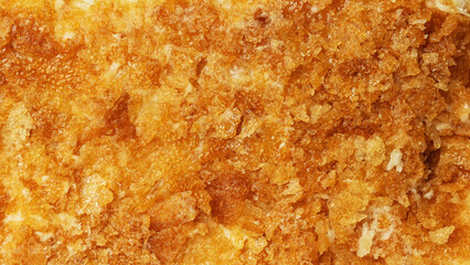 Close-up of cake crumbs for background decoration