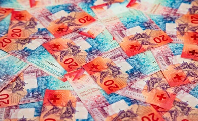 Naklejka premium Swiss francs
