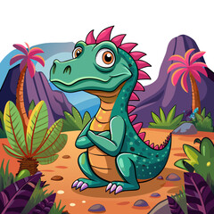 Obraz premium dinosaur deep in thought with philosophical questions