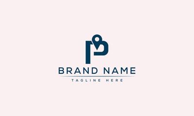 Logo design letter P . Elegant modern. Vector template.