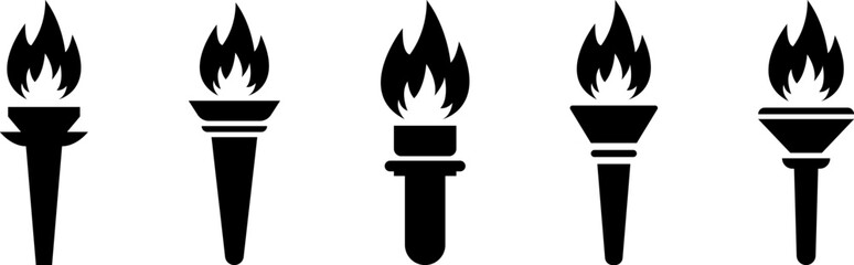 Fire torch icon vector illustration