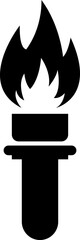 Fire torch icon vector illustration