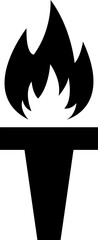 Fire torch icon vector illustration