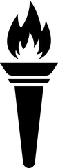 Fire torch icon vector illustration