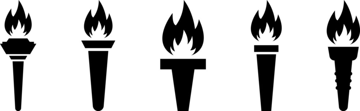 Fire torch icon vector illustration