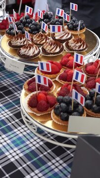 French sweets and pastries vertical video