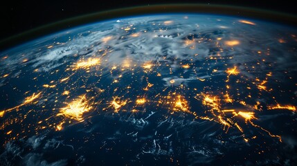 Earth in Blue Light, Environmentally Friendly Concept Generative AI