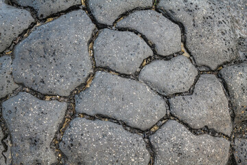 Weathering joints of basalt. Kalama flow / Koko Rift basalts, Honolulu Volcanics . About 0.1 Million years ago. Geology of Oahu, Hawaii. Columnar Jointing