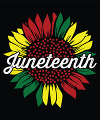  Happy Juneteenth Day shirt print template typography design for art