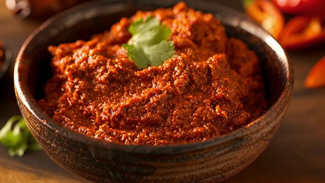 A sful of fiery harissa paste made with a blend of tropical es like cumin chili and coriander.