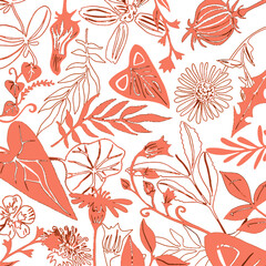 seamless pattern with flowers
