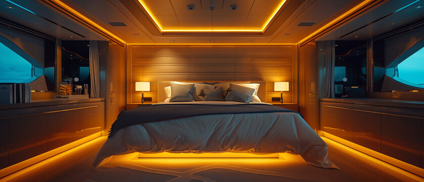 Exclusive editorial shot of Miami billionaire lifestyle on a luxury yacht