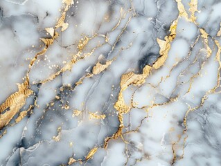Luxurious Marble Texture with Elegant Gold Veining for Backgrounds and Design Elements