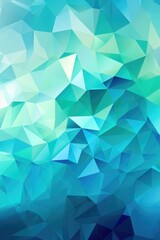 Fototapeta premium Geometric Harmony: Abstract Polygonal Mosaic with Cool Tones